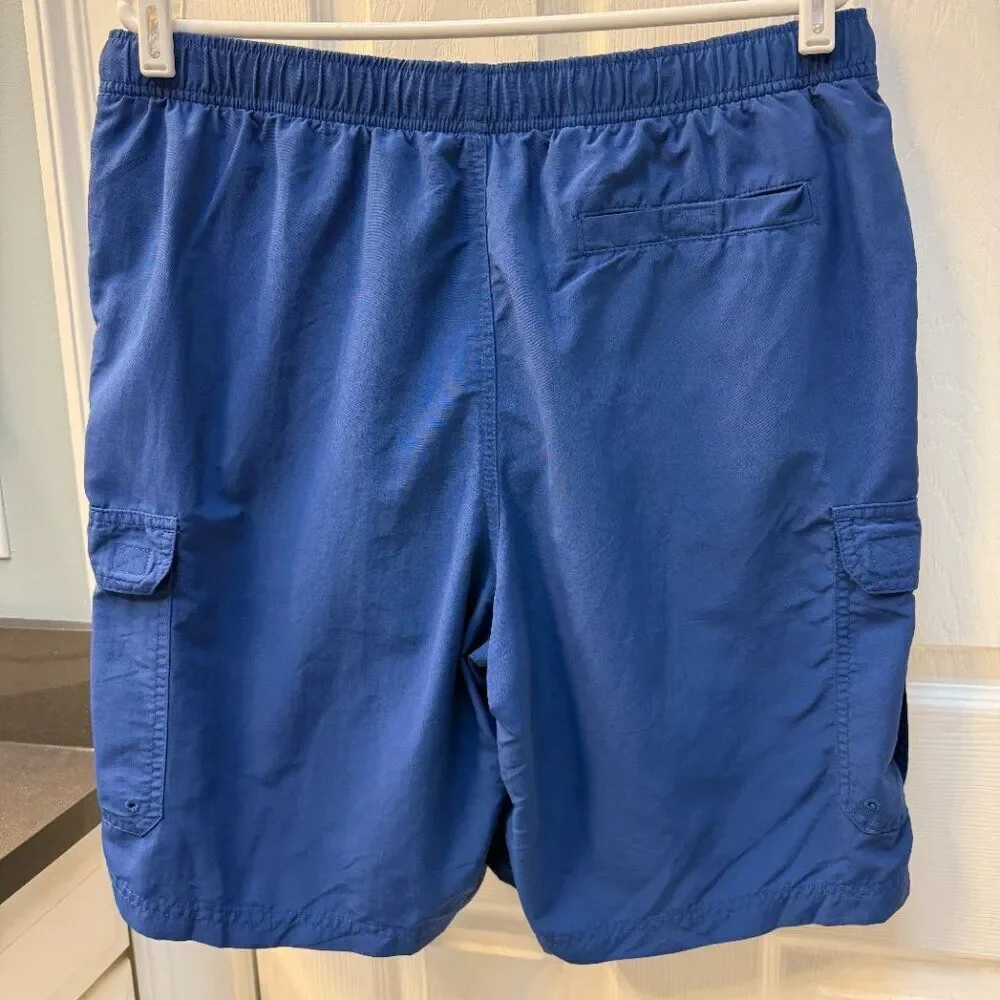 Vintage L.L. Bean Nylon Swim Shorts Mesh Brief Lining Beach Blue Size Large